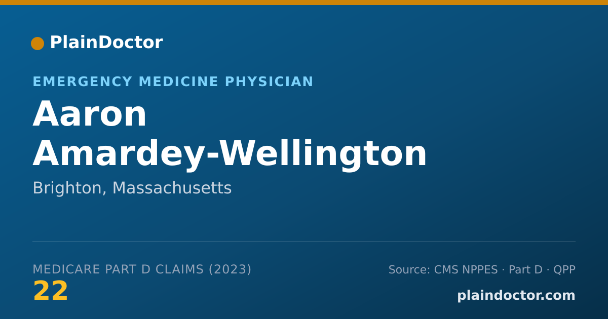 Shareable card for Aaron Amardey-Wellington - Emergency Medicine Physician, Brighton, MA