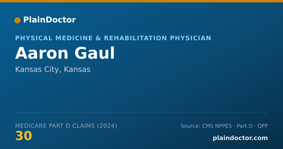 Shareable card for Aaron Gaul - Physical Medicine & Rehabilitation Physician, Kansas City, KS