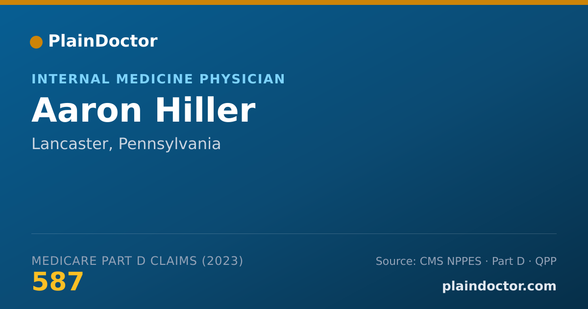 Shareable card for Aaron Hiller - Internal Medicine Physician, Lancaster, PA
