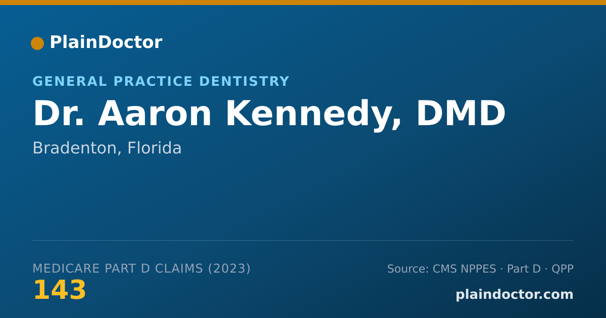 Shareable card for Aaron Kennedy, DMD - General Practice Dentistry, Bradenton, FL