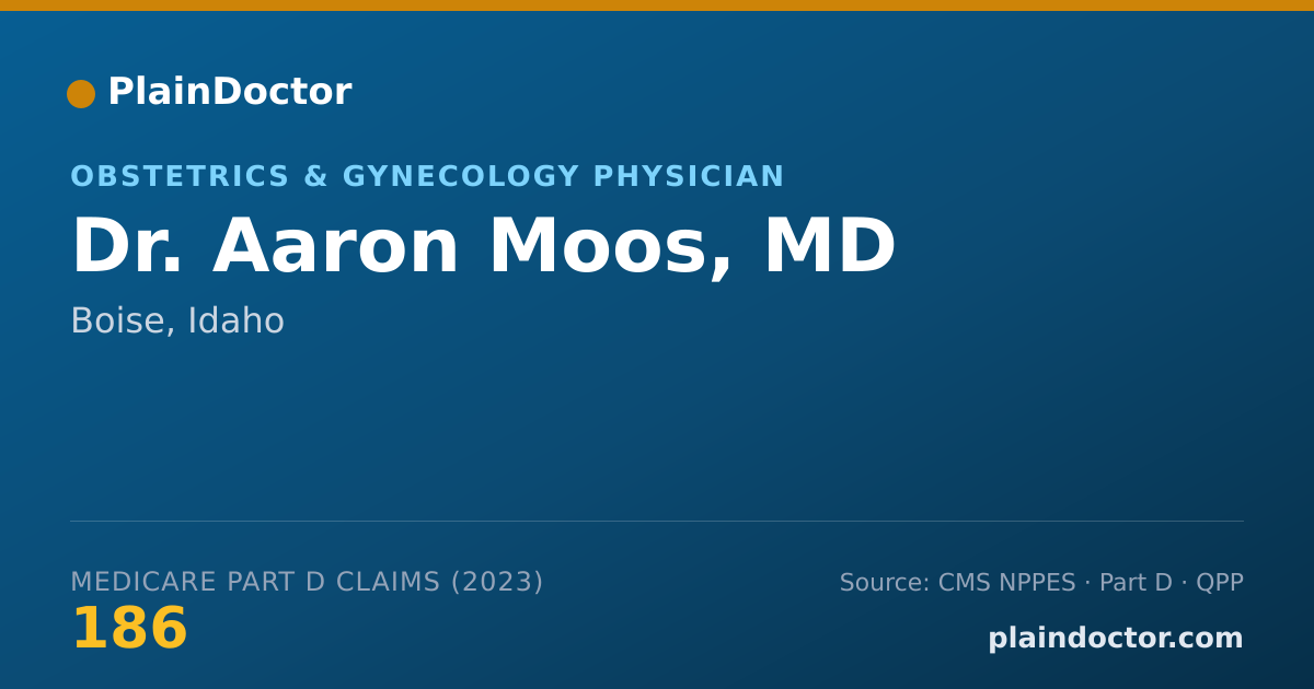 Shareable card for Aaron Moos, MD - Obstetrics & Gynecology Physician, Boise, ID