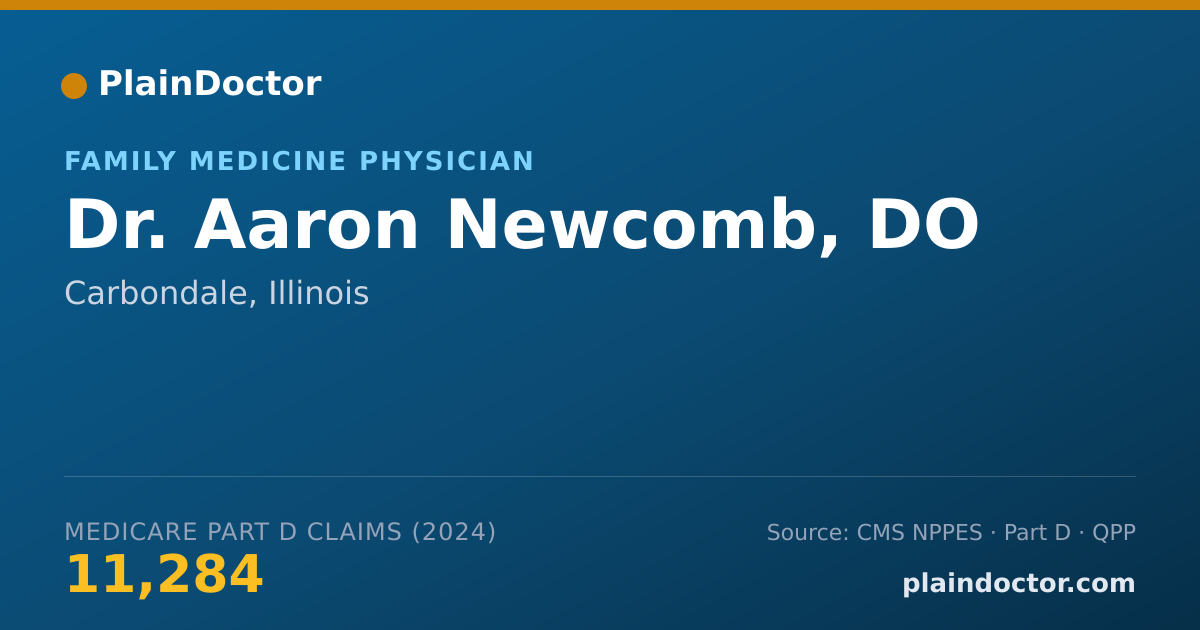 Shareable card for Aaron Newcomb, DO - Family Medicine Physician, Carbondale, IL