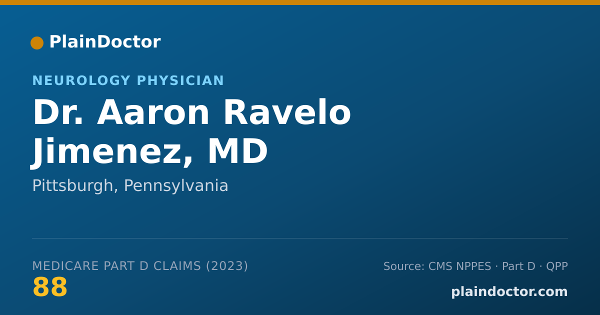 Shareable card for Aaron Ravelo Jimenez, MD - Neurology Physician, Pittsburgh, PA