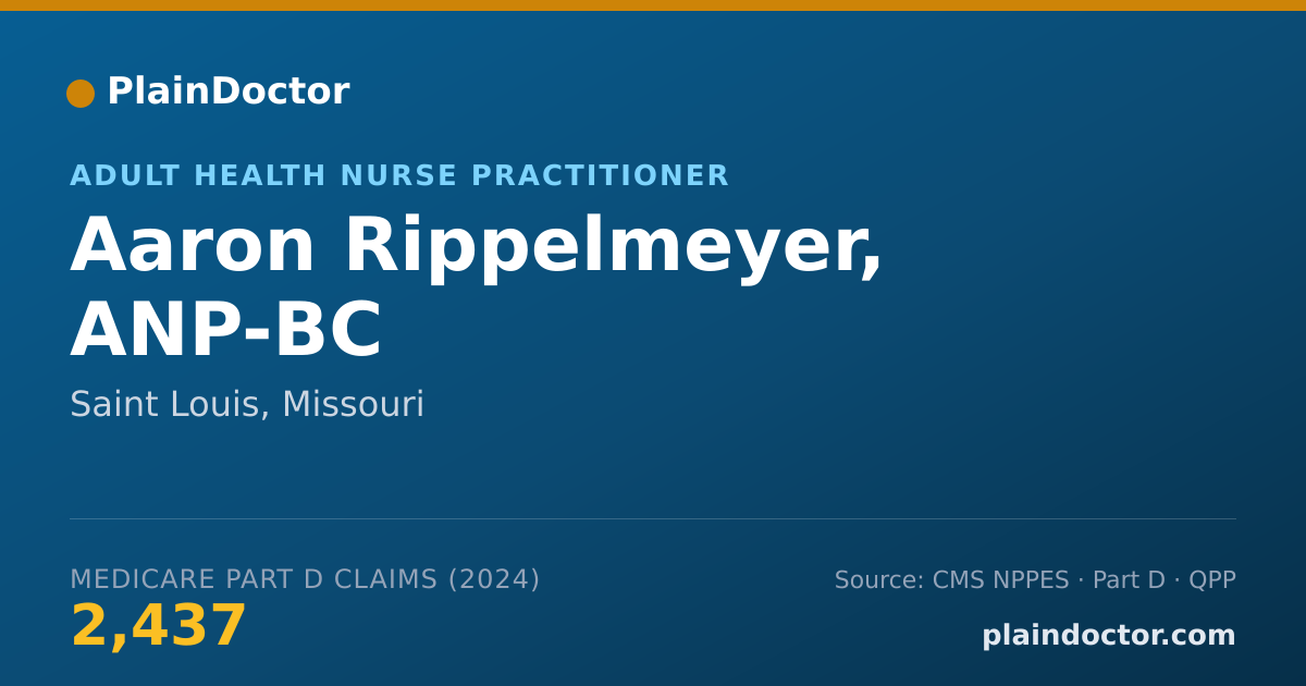 Shareable card for Aaron Rippelmeyer, ANP-BC - Adult Health Nurse Practitioner, Saint Louis, MO