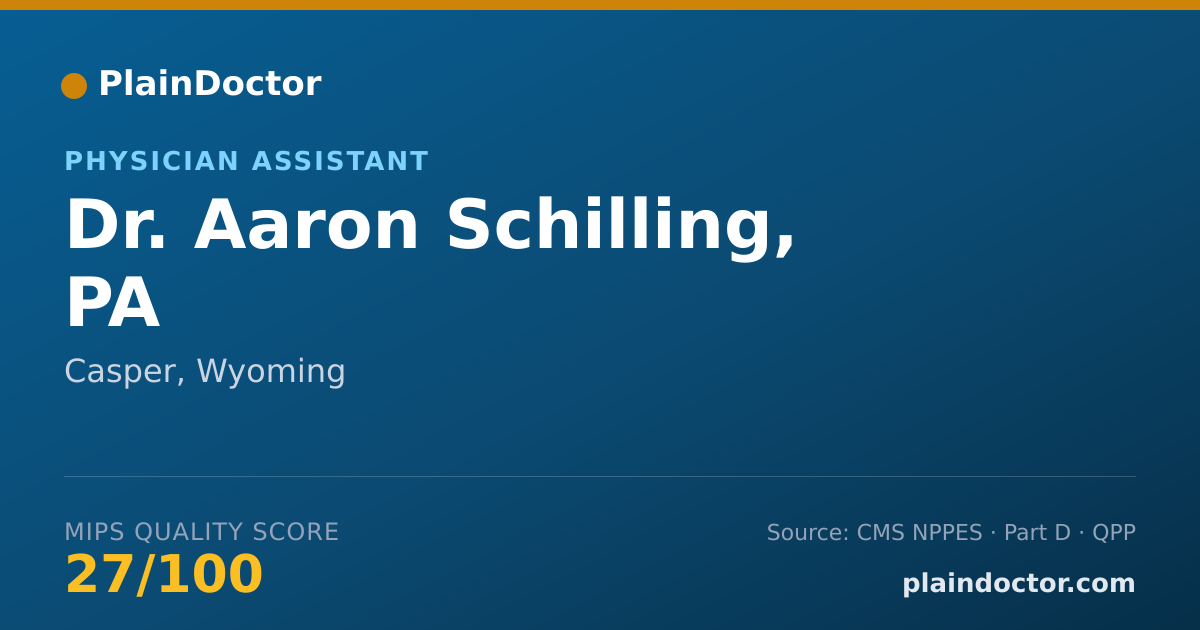 Shareable card for Aaron Schilling, PA - Physician Assistant, Casper, WY
