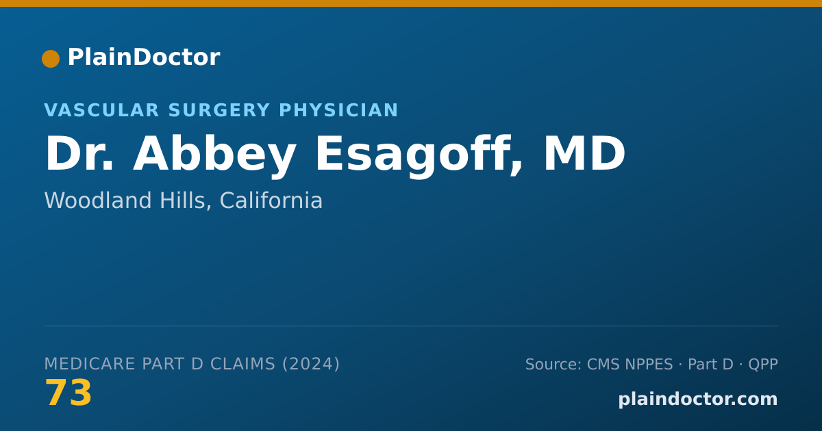 Shareable card for Abbey Esagoff, MD - Vascular Surgery Physician, Woodland Hills, CA