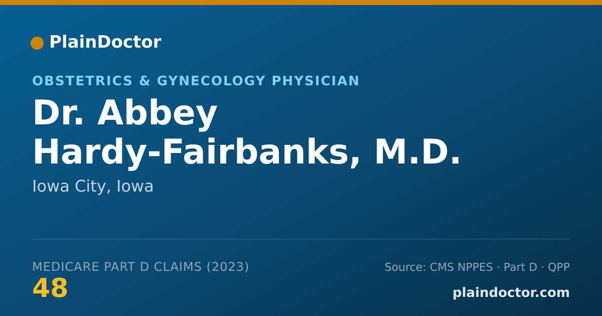 Shareable card for Abbey Hardy-Fairbanks, M.D. - Obstetrics & Gynecology Physician, Iowa City, IA