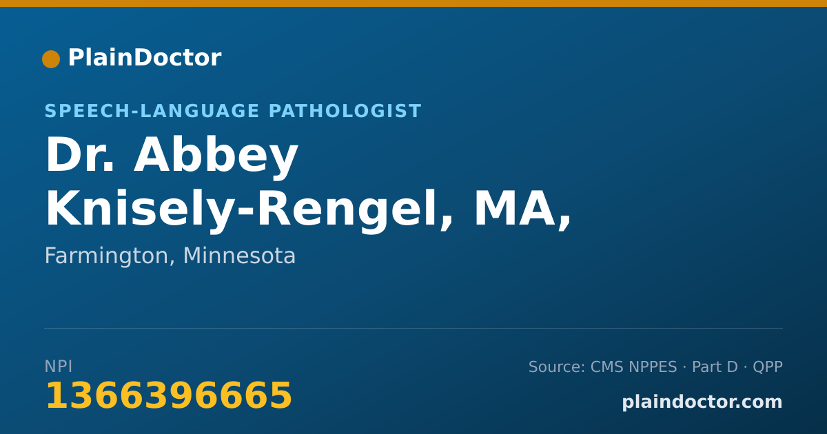 Shareable card for Abbey Knisely-Rengel, MA, CCC-SLP - Speech-Language Pathologist, Farmington, MN