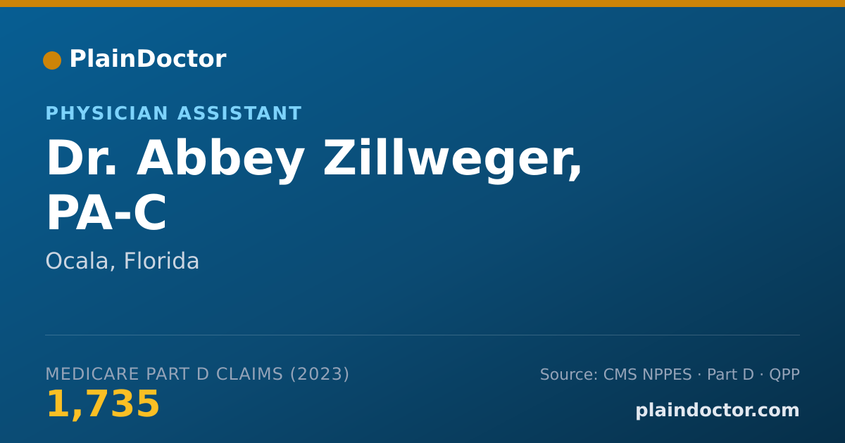 Shareable card for Abbey Zillweger, PA-C - Physician Assistant, Ocala, FL