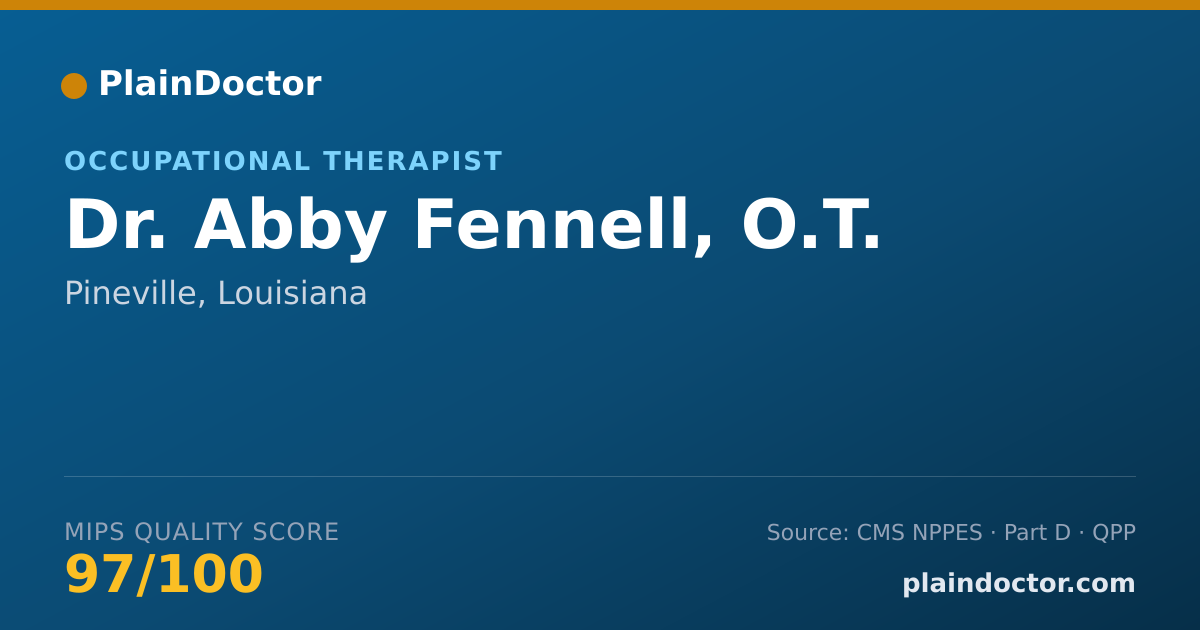 Shareable card for Abby Fennell, O.T. - Occupational Therapist, Pineville, LA