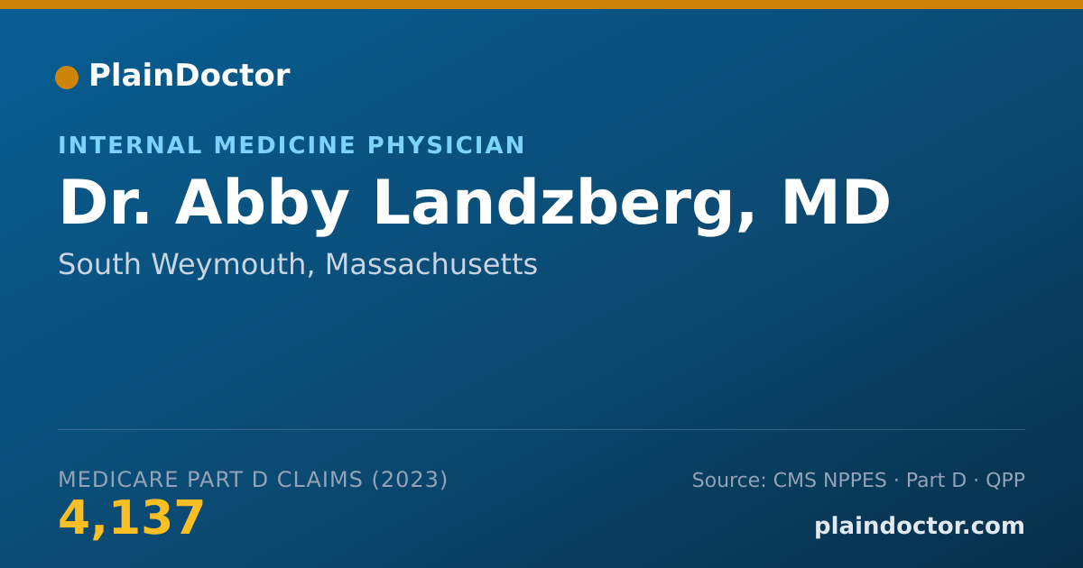 Shareable card for Abby Landzberg, MD - Internal Medicine Physician, South Weymouth, MA