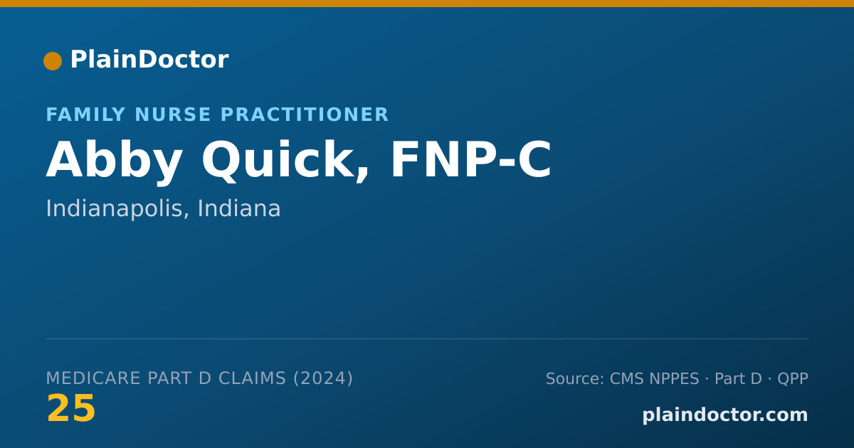 Shareable card for Abby Quick, FNP-C - Family Nurse Practitioner, Indianapolis, IN