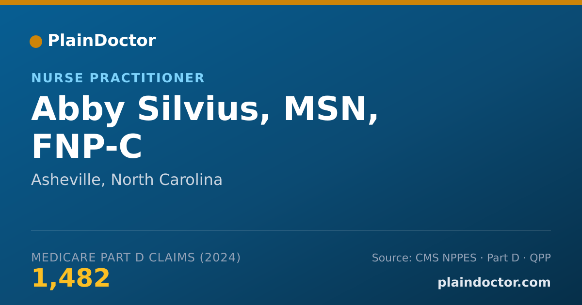 Shareable card for Abby Silvius, MSN, FNP-C - Nurse Practitioner, Asheville, NC