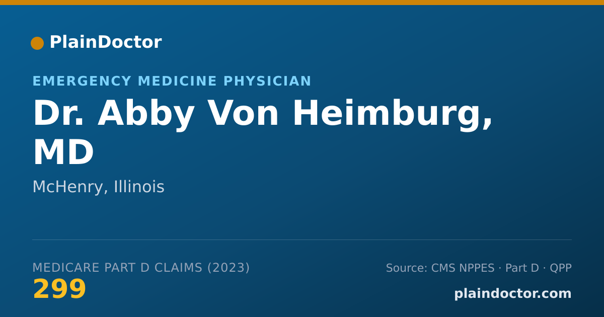 Shareable card for Abby Von Heimburg, MD - Emergency Medicine Physician, McHenry, IL