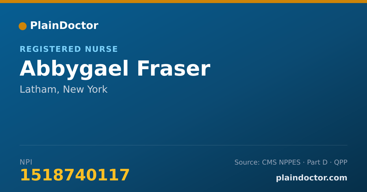 Shareable card for Abbygael Fraser - Registered Nurse, Latham, NY