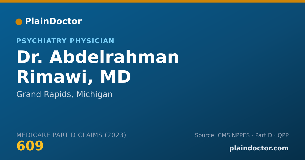 Shareable card for Abdelrahman Rimawi, MD - Psychiatry Physician, Grand Rapids, MI