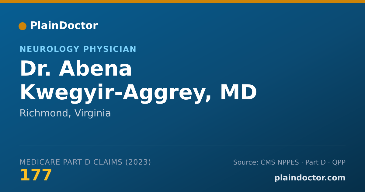 Shareable card for Abena Kwegyir-Aggrey, MD - Neurology Physician, Richmond, VA