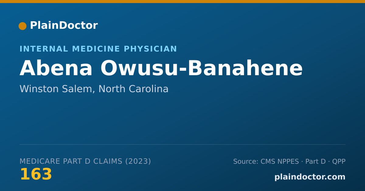 Shareable card for Abena Owusu-Banahene - Internal Medicine Physician, Winston Salem, NC