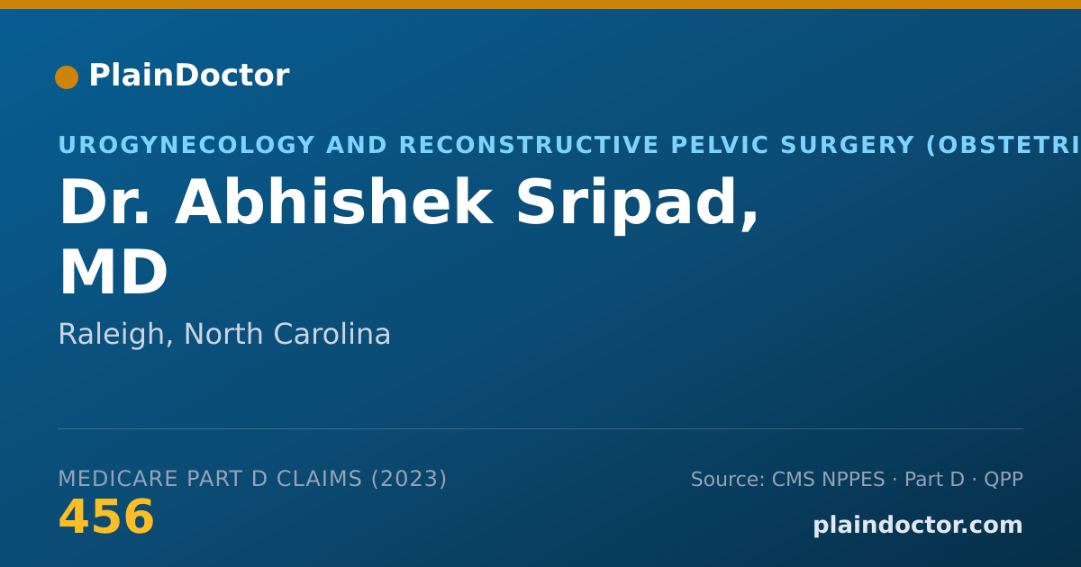 Shareable card for Abhishek Sripad, MD - Urogynecology and Reconstructive Pelvic Surgery (Obstetrics & Gynecology) Physician, Raleigh, NC