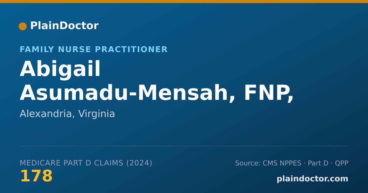 Shareable card for Abigail Asumadu-Mensah, FNP, PMHNP - Family Nurse Practitioner, Alexandria, VA