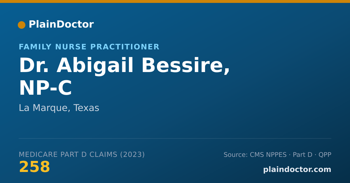 Shareable card for Abigail Bessire, NP-C - Family Nurse Practitioner, La Marque, TX