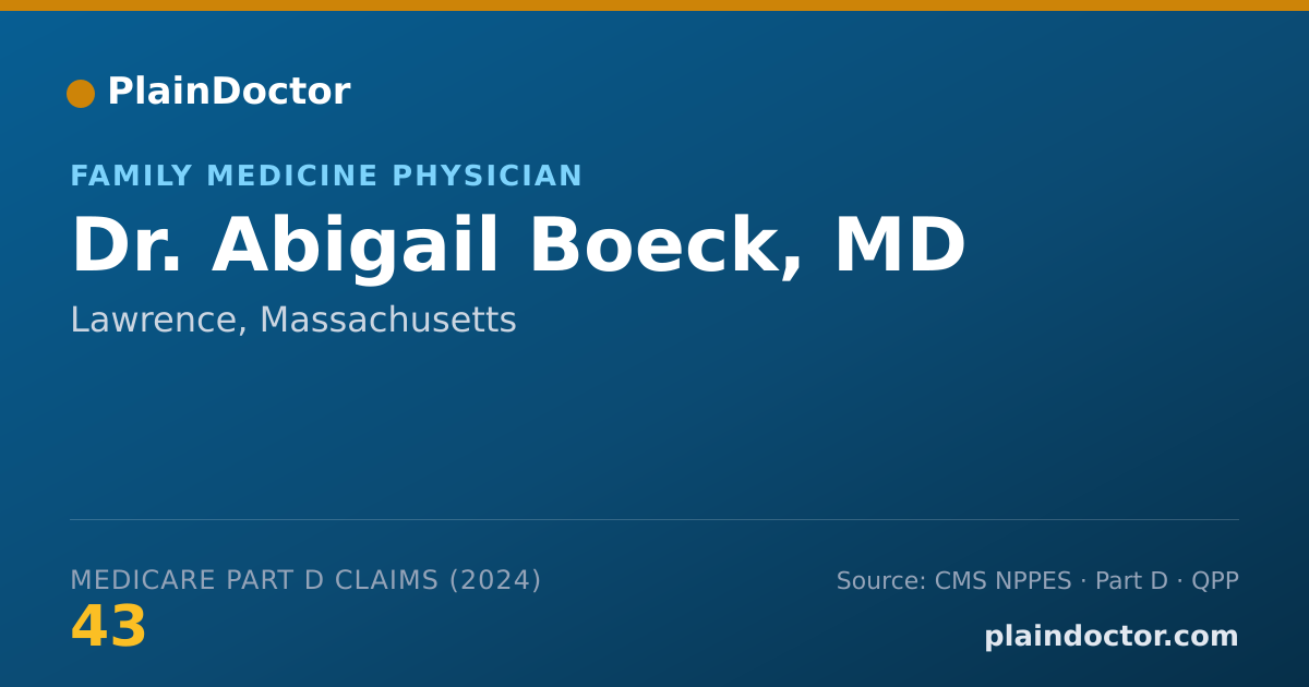 Shareable card for Abigail Boeck, MD - Family Medicine Physician, Lawrence, MA