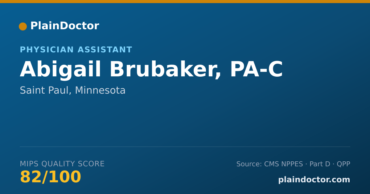 Shareable card for Abigail Brubaker, PA-C - Physician Assistant, Saint Paul, MN