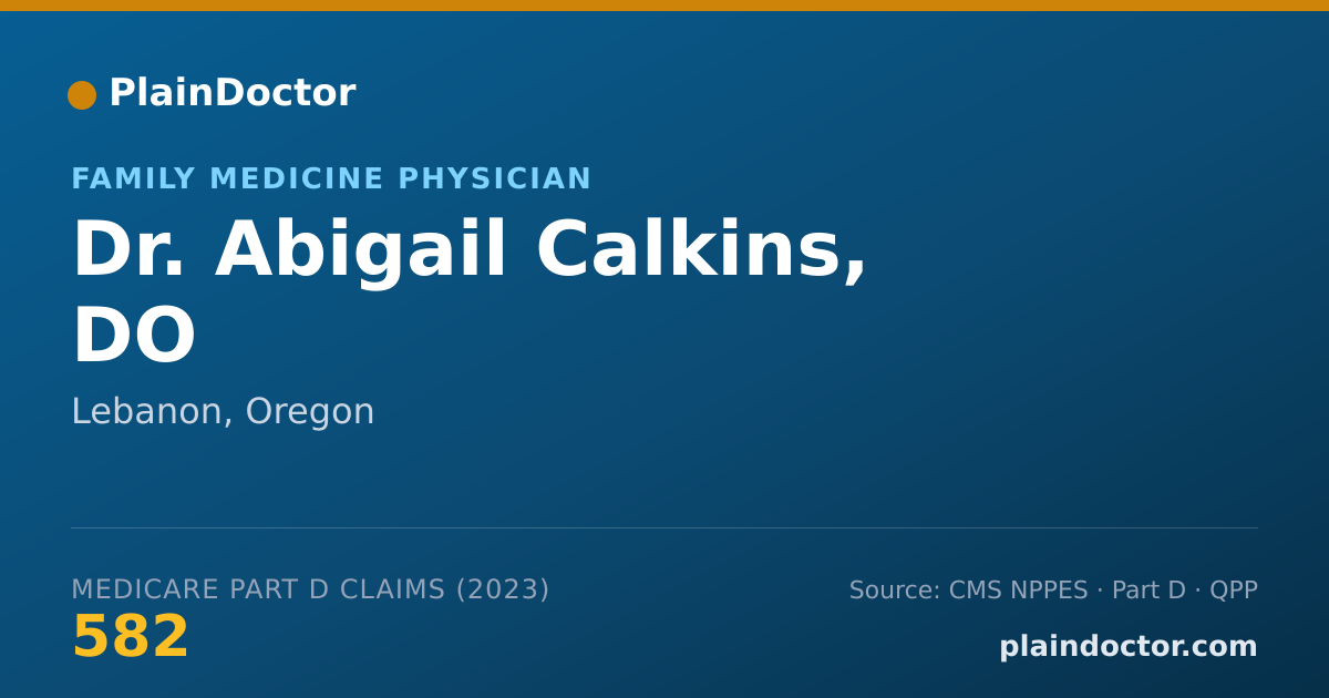 Shareable card for Abigail Calkins, DO - Family Medicine Physician, Lebanon, OR