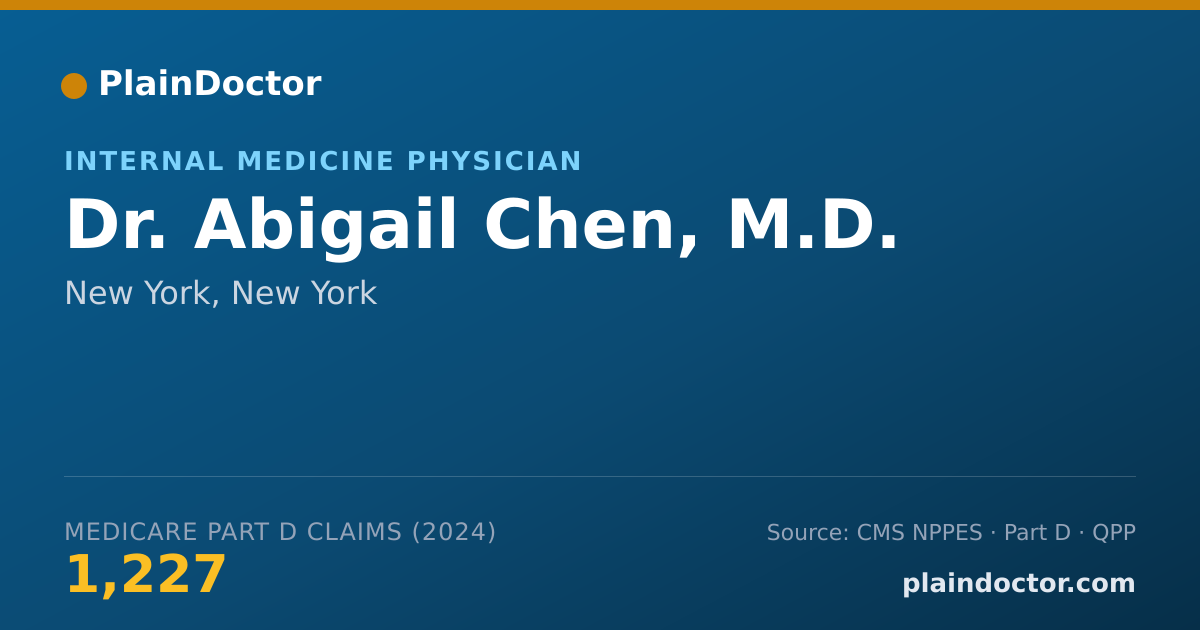 Shareable card for Abigail Chen, M.D. - Specialist, New York, NY