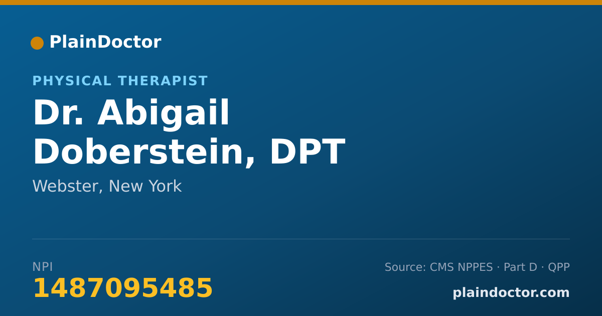 Shareable card for Abigail Doberstein, DPT - Physical Therapist, Webster, NY