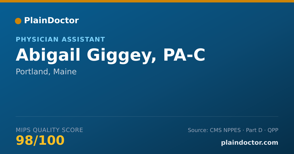 Shareable card for Abigail Giggey, PA-C - Physician Assistant, Portland, ME