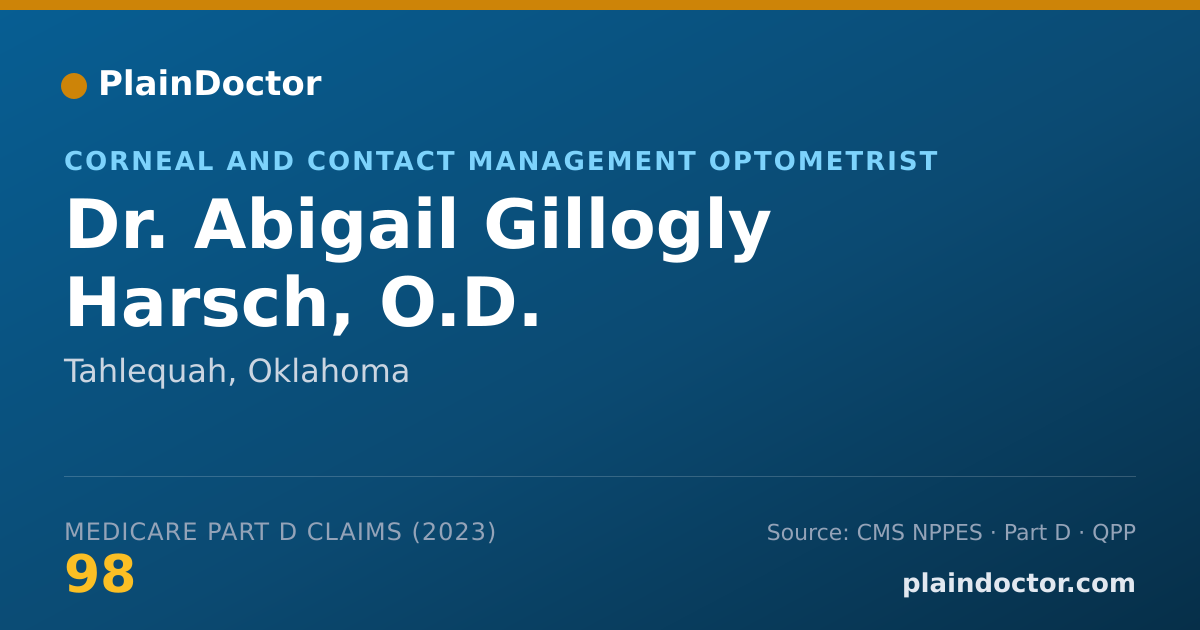 Shareable card for Abigail Gillogly Harsch, O.D. - Corneal and Contact Management Optometrist, Tahlequah, OK