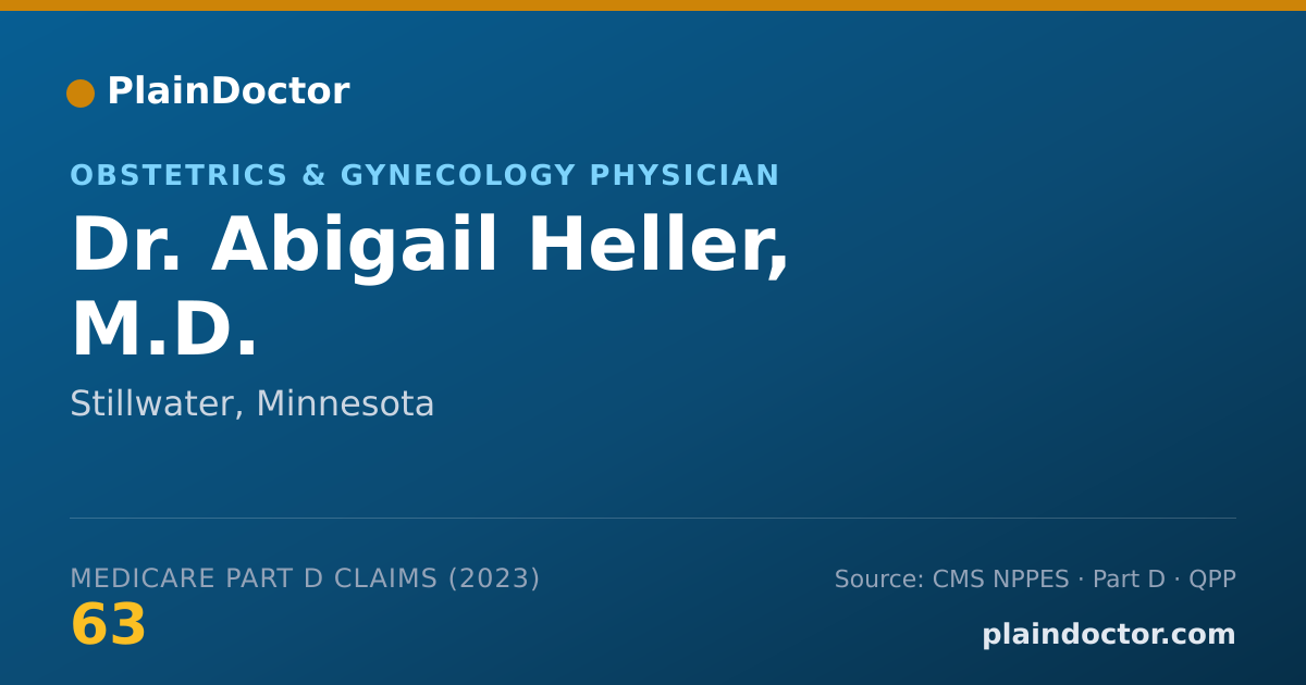 Shareable card for Abigail Heller, M.D. - Obstetrics & Gynecology Physician, Stillwater, MN