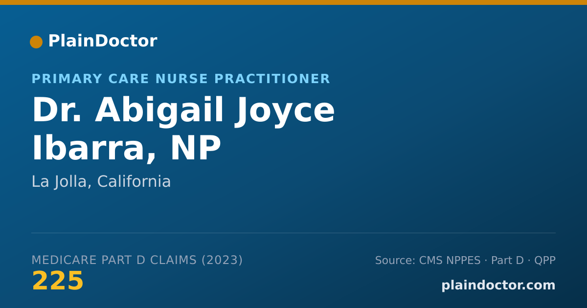 Shareable card for Abigail Joyce Ibarra, NP - Primary Care Nurse Practitioner, La Jolla, CA