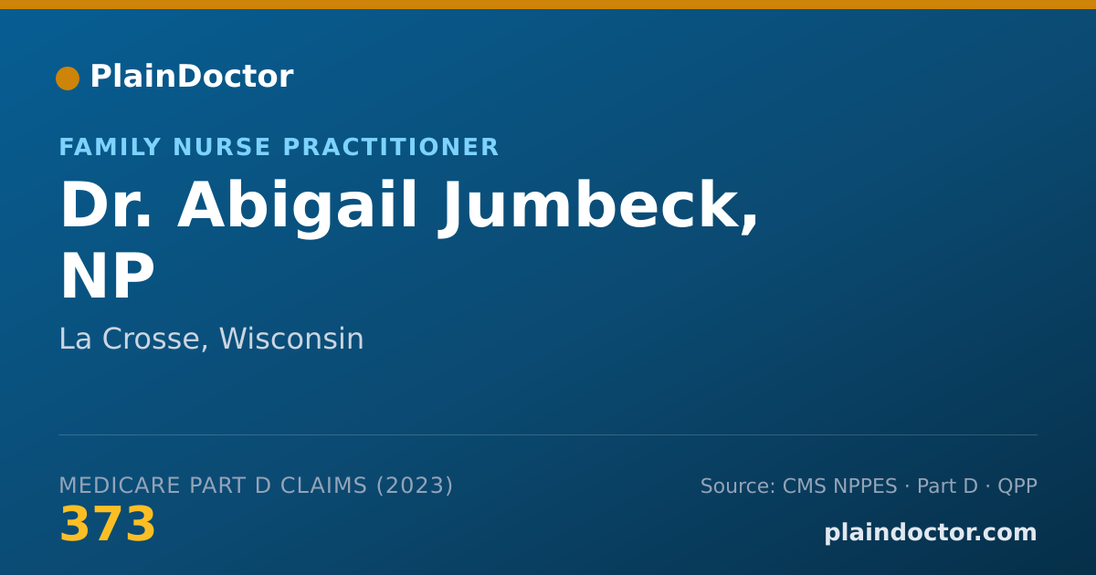 Shareable card for Abigail Jumbeck, NP - Family Nurse Practitioner, La Crosse, WI