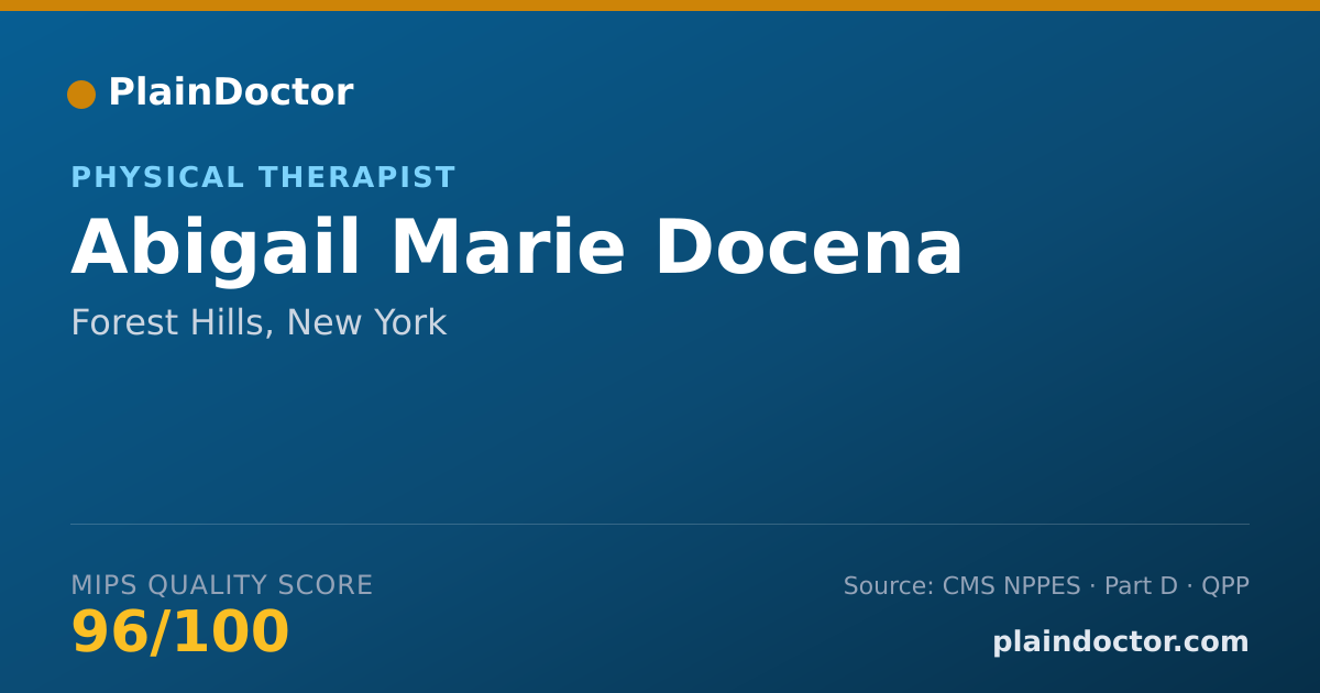 Shareable card for Abigail Marie Docena - Physical Therapist, Forest Hills, NY
