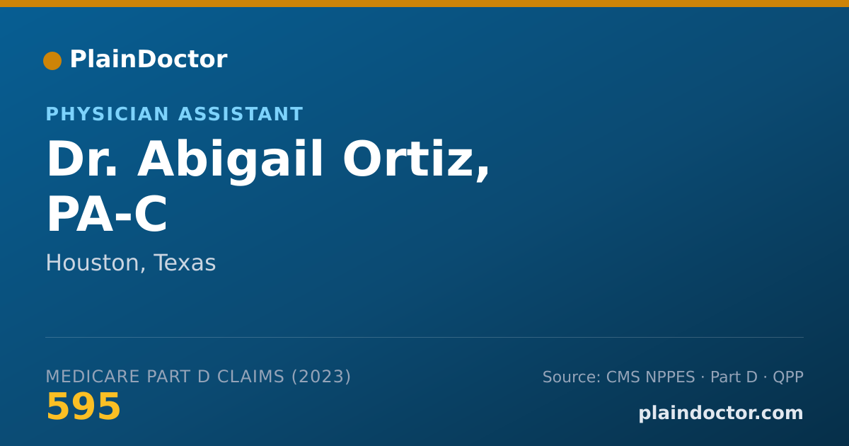 Shareable card for Abigail Ortiz, PA-C - Physician Assistant, Houston, TX