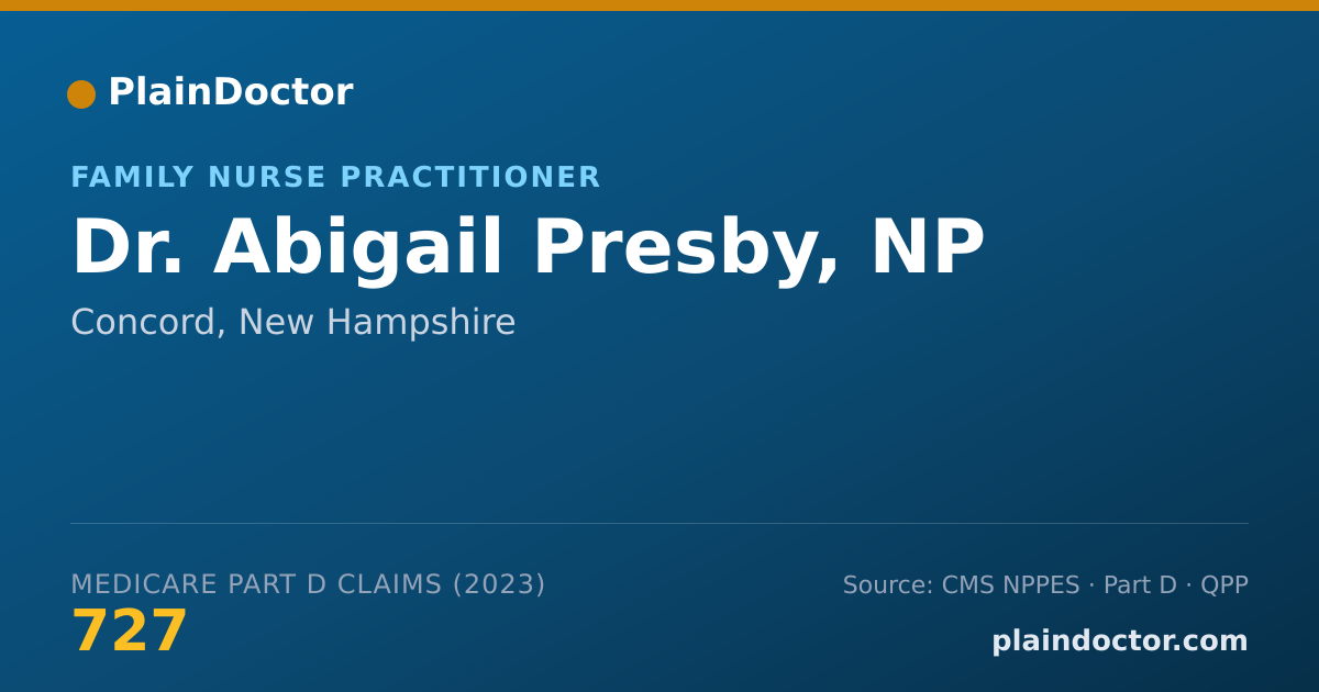 Shareable card for Abigail Presby, NP - Family Nurse Practitioner, Concord, NH