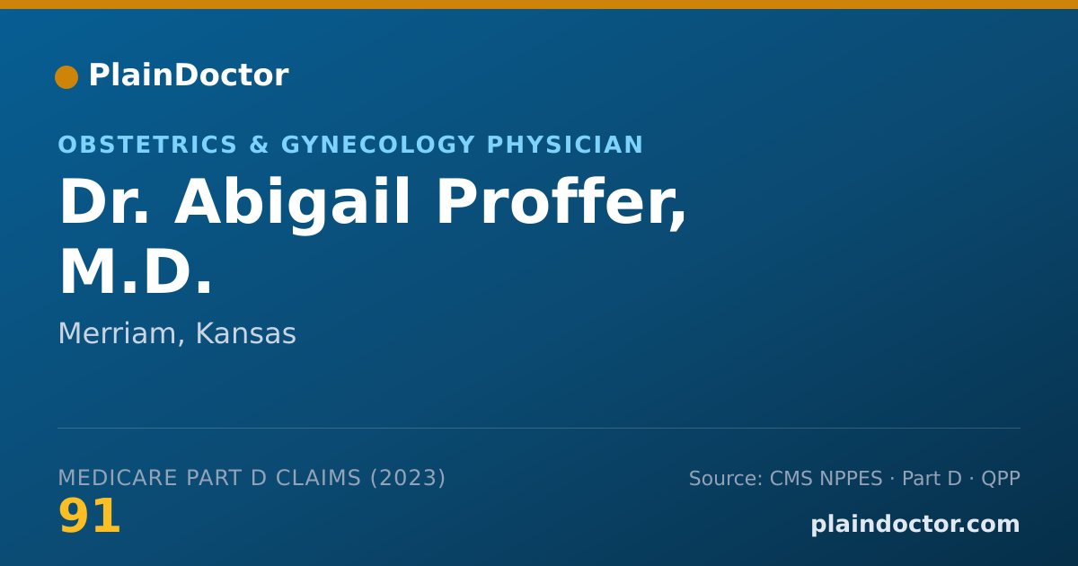 Shareable card for Abigail Proffer, M.D. - Obstetrics & Gynecology Physician, Merriam, KS
