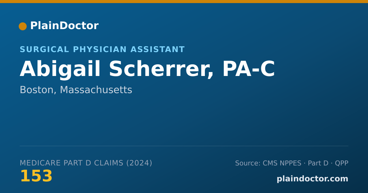 Shareable card for Abigail Scherrer, PA-C - Physician Assistant, Boston, MA
