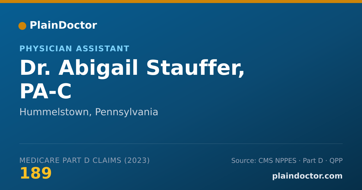 Shareable card for Abigail Stauffer, PA-C - Physician Assistant, Hummelstown, PA