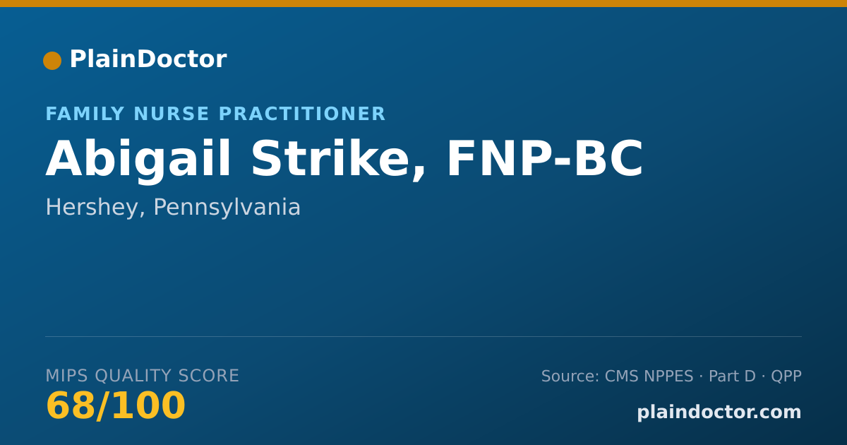 Shareable card for Abigail Strike, FNP-BC - Family Nurse Practitioner, Hershey, PA