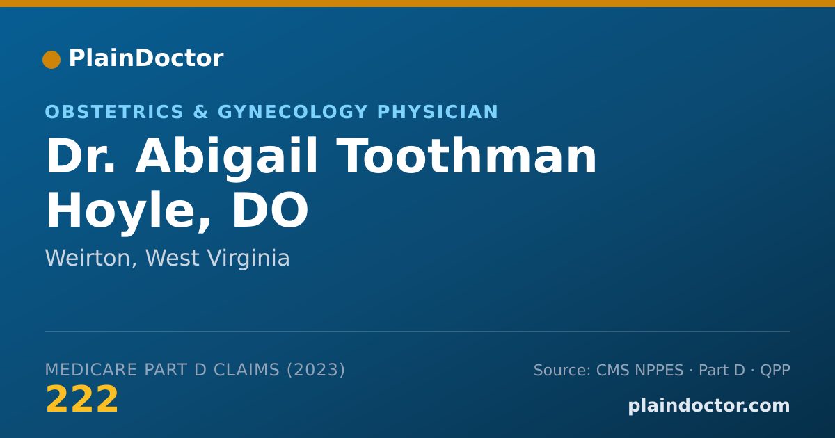 Shareable card for Abigail Toothman Hoyle, DO - Obstetrics & Gynecology Physician, Weirton, WV