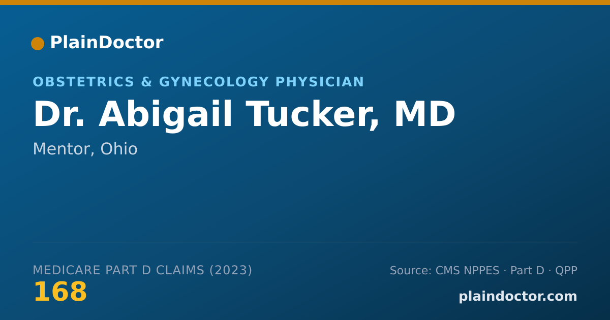 Shareable card for Abigail Tucker, MD - Obstetrics & Gynecology Physician, Mentor, OH