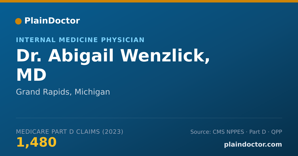 Shareable card for Abigail Wenzlick, MD - Internal Medicine Physician, Grand Rapids, MI