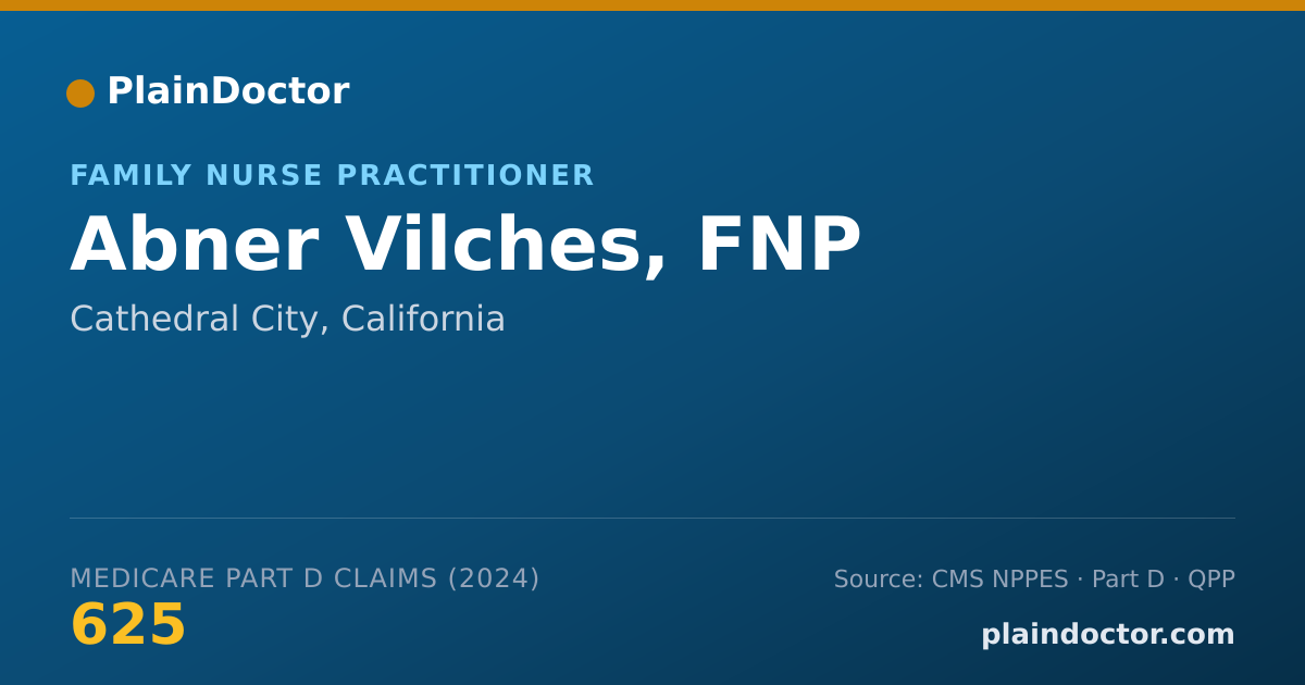Shareable card for Abner Vilches, FNP - Family Nurse Practitioner, Cathedral City, CA