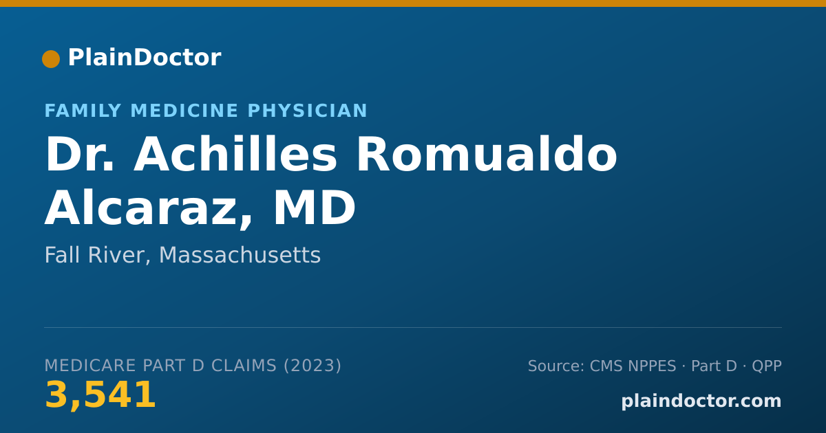 Shareable card for Achilles Romualdo Alcaraz, MD - Family Medicine Physician, Fall River, MA