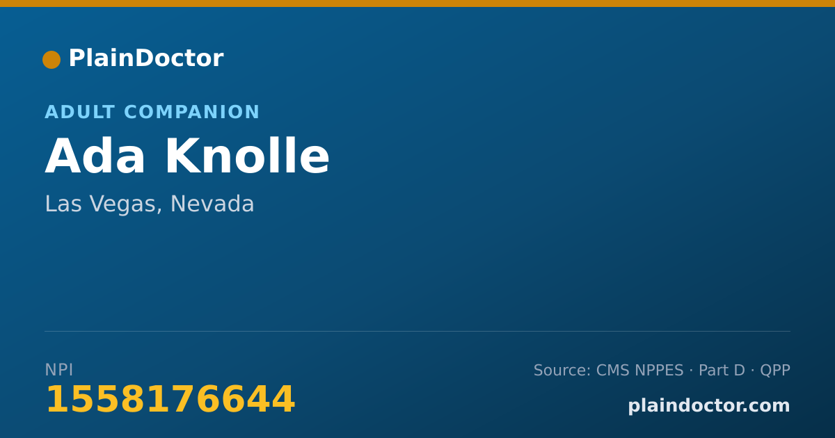Shareable card for Ada Knolle - Adult Companion, Las Vegas, NV