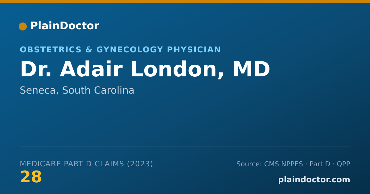 Shareable card for Adair London, MD - Obstetrics & Gynecology Physician, Seneca, SC