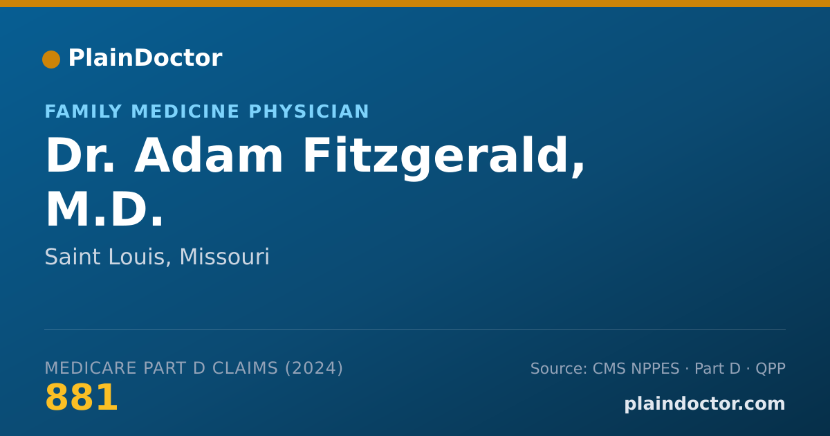 Shareable card for Adam Fitzgerald, M.D. - Family Medicine Physician, Saint Louis, MO
